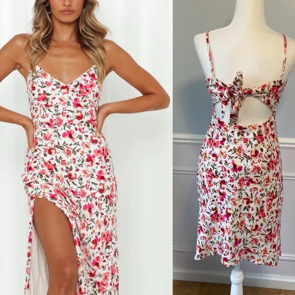 Hello Molly Dresses & Skirts - Hello Moly Sweet Seedlings Mini Dress White Size 6 Cottagecore Floral Cut-Out